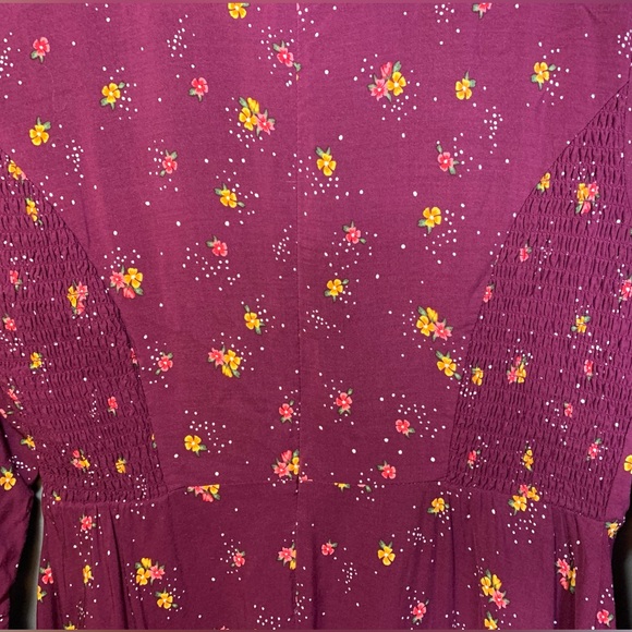 Old Navy Burgundy Floral Fit and Flare Dress 🌸 - Picture 5 of 5